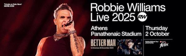 Robbie Williams en concert exceptionnel à Athènes